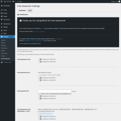 Page screenshot: Settings → Font Awesome