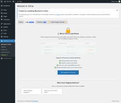Page screenshot: Blocked in China &rarr; 
		Log Personal	