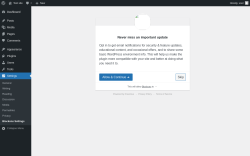 Page screenshot: Blockons Settings ‹ Test site — WordPress