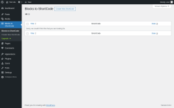 Page screenshot: Blocks to ShortCode