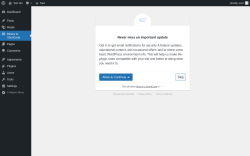 Page screenshot: ‹ Test site — WordPress