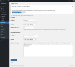 Page screenshot: Settings → AyeCode UI