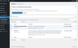 Page screenshot: Plugins ‹ Test site — WordPress