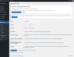 Page screenshot: Settings → Font Awesome