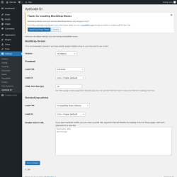 Page screenshot: Settings → AyeCode UI