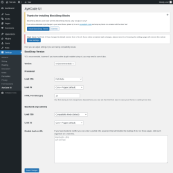 Page screenshot: Settings → AyeCode UI