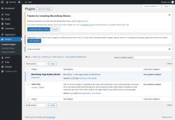 Page screenshot: Plugins ‹ Test site — WordPress