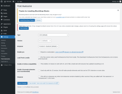 Page screenshot: Settings → Font Awesome