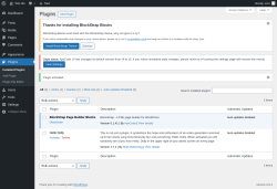 Page screenshot: Plugins ‹ Test site — WordPress