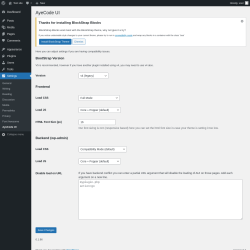 Page screenshot: Settings → AyeCode UI