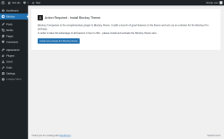 Page screenshot: Blocksy ‹ Test site — WordPress