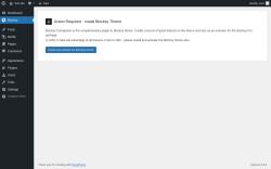 Page screenshot: Blocksy &lsaquo; Test site &mdash; WordPress