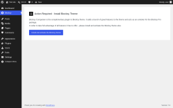 Page screenshot: Blocksy &lsaquo; Test site &mdash; WordPress