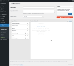 Page screenshot: Blog Designer Pack → Add New Layout