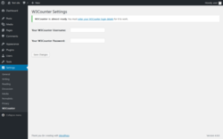 Page screenshot: Settings  → W3Counter