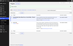 Page screenshot: Plugins &lsaquo; Test site &mdash; WordPress