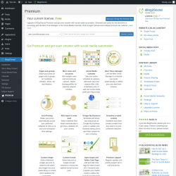 Page screenshot: Blog2Social →  PREMIUM