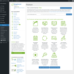 Page screenshot: Blog2Social &rarr;  PREMIUM