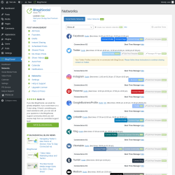 Page screenshot: Blog2Social &rarr; Networks