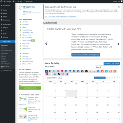 Page screenshot: Blog2Social