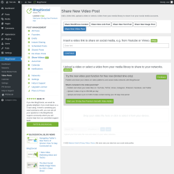 Page screenshot: Blog2Social &rarr; Video Posts