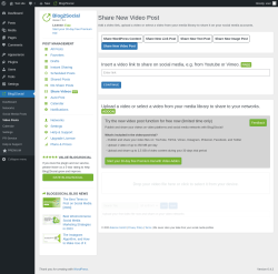 Page screenshot: Blog2Social &rarr; Video Posts