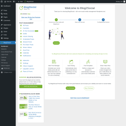 Page screenshot: Blog2Social