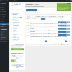 Page screenshot: Blog2Social &rarr; Social Media Posts