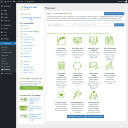 Page screenshot: Blog2Social &rarr;  PREMIUM