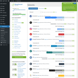 Page screenshot: Blog2Social &rarr; Networks