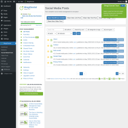 Page screenshot: Blog2Social &rarr; Social Media Posts