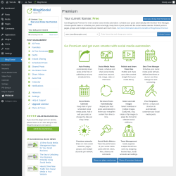 Page screenshot: Blog2Social &rarr;  PREMIUM