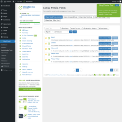 Page screenshot: Blog2Social &rarr; Social Media Posts