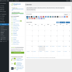 Page screenshot: Blog2Social &rarr; Calendar
