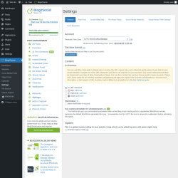 Page screenshot: Blog2Social &rarr; Settings