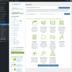 Page screenshot: Blog2Social &rarr;  PREMIUM