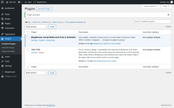 Page screenshot: Plugins &lsaquo; Test site &mdash; WordPress