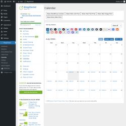 Page screenshot: Blog2Social &rarr; Calendar