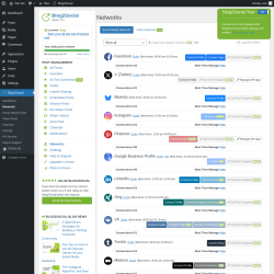 Page screenshot: Blog2Social &rarr; Networks