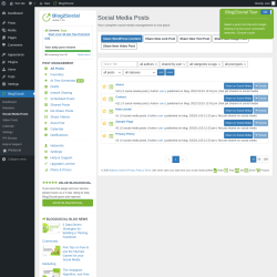 Page screenshot: Blog2Social &rarr; Social Media Posts