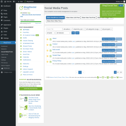 Page screenshot: Blog2Social &rarr; Social Media Posts
