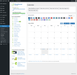 Page screenshot: Blog2Social → Calendar