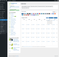 Page screenshot: Blog2Social → Calendar