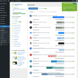 Page screenshot: Blog2Social → Networks