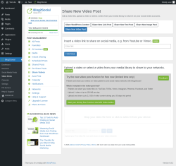 Page screenshot: Blog2Social → Video Posts