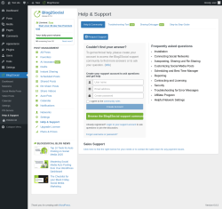 Page screenshot: Blog2Social → Help & Support