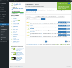 Page screenshot: Blog2Social → Social Media Posts
