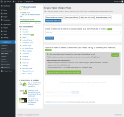 Page screenshot: Blog2Social → Video Posts