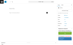Page screenshot: Add Page ‹ Test site — WordPress