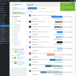 Page screenshot: Blog2Social → Networks